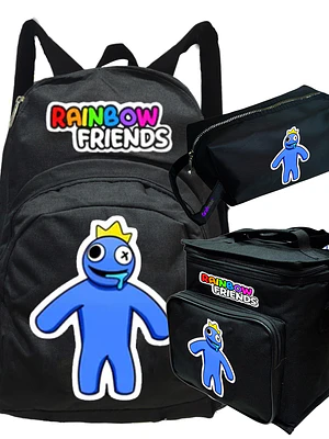 Mochila Blue Rainbow Friends Pack Lonchera Estuche Grafimax