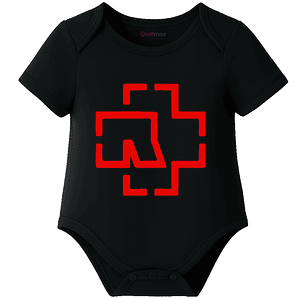Body bebé Pilucho Manga Corta Rammstein Metal Grafimax