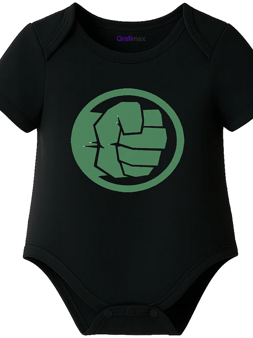 Body Bebé Pilucho Manga Corta Superhéroe Hulk Grafimax 1