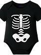 Body Bebé Pilucho Manga Corta Huesitos Halloween Grafimax - Miniatura 2