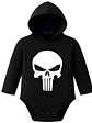 Body Pilucho Con Gorro Algodón Superheroe Punisher Grafimax - Miniatura 1