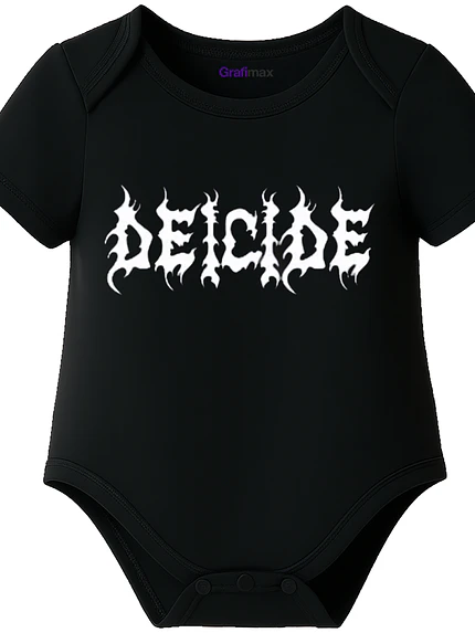 Body Bebé Pilucho Manga Corta Deicide Rock Metal Grafimax 1