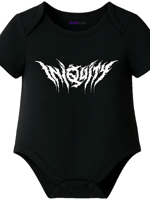 Body Bebé Pilucho Manga Corta Iniquity Rock Metal Grafimax
