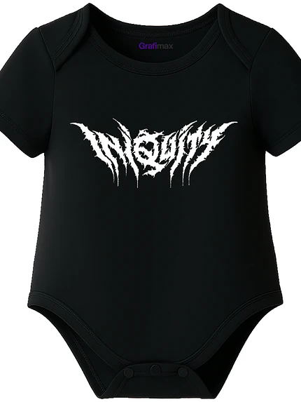 Body Bebé Pilucho Manga Corta Iniquity Rock Metal Grafimax 1