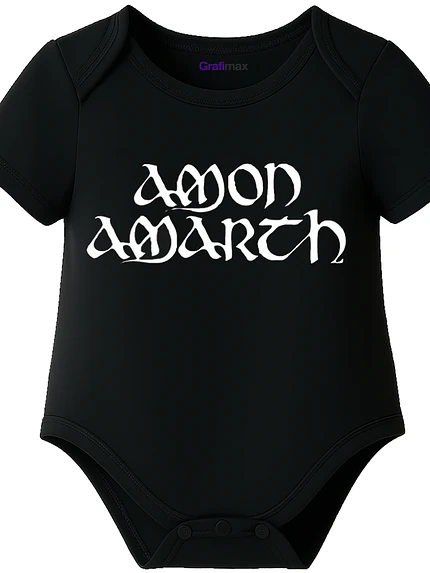 Body Bebé Pilucho Manga Corta Amon Amarth Metal Grafimax 1