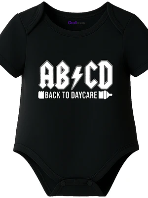 Body Bebé Pilucho Manga Corta Abcd Rock Acdc Grafimax