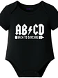 Body Bebé Pilucho Manga Corta Abcd Rock Acdc Grafimax - Miniatura 1
