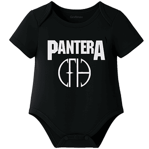 Body Bebé Pilucho Manga Corta Pantera Logo Cfh Grafimax