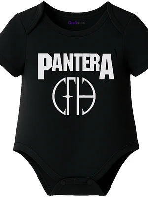 Body Bebé Pilucho Manga Corta Pantera Logo Cfh Grafimax