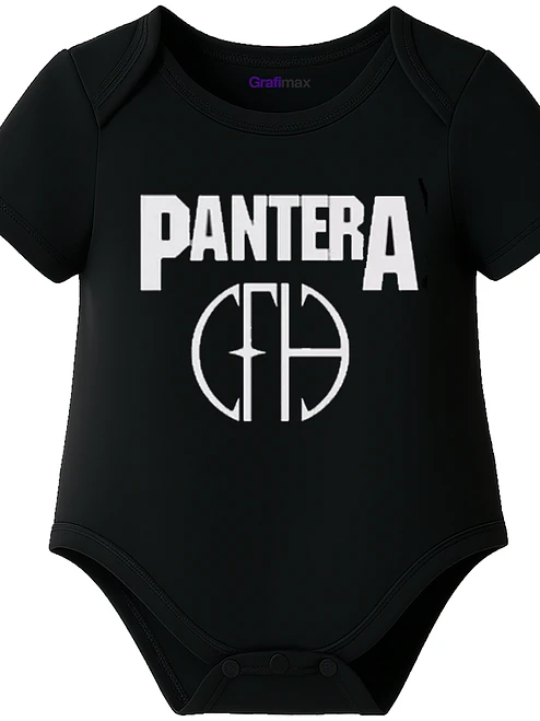 Body Bebé Pilucho Manga Corta Pantera Logo Cfh Grafimax 1