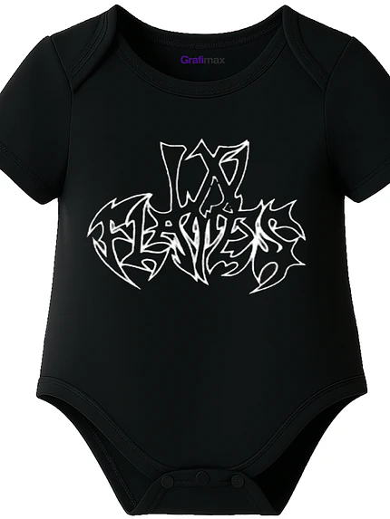 Body Bebé Pilucho Manga Corta In Flames Metal Grafimax 1