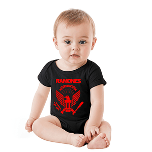 Body bebé Pilucho Manga Corta Ramones Rock Banda Grafimax
