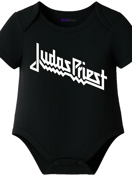 Body bebé Pilucho Manga Corta Judas Priest Metal Grafimax 1