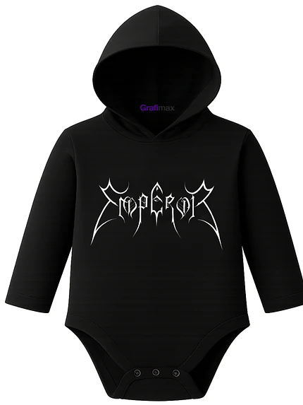 Body Pilucho Con Gorro Metal 100% Algodón Emperor Grafimax 1