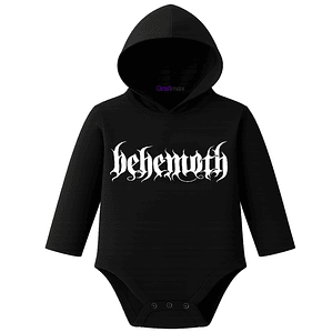 Body Pilucho Con Gorro 100% Algodón Metal Behemont Grafimax