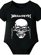 Body Bebé Pilucho Manga Corta Megadeth Skull Metal Música Grafimax - Miniatura 1