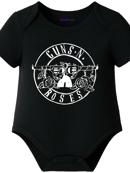 Body Bebé Pilucho Manga Corta Guns N Roses Rock Grafimax 1