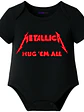 Body Bebé Manga Corta Metallica Hug Em All Rock Grafimax - Miniatura 1