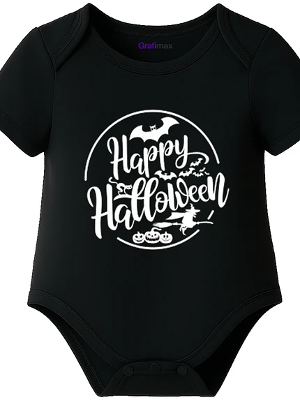 Body Bebé Pilucho Manga Corta Happy Halloween Grafimax 1