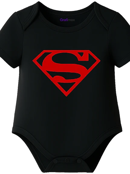 Body Bebé Pilucho Manga Corta Superhéroe Superman Grafimax 1