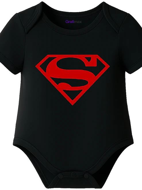 Body Bebé Pilucho Manga Corta Superhéroe Superman Grafimax 1