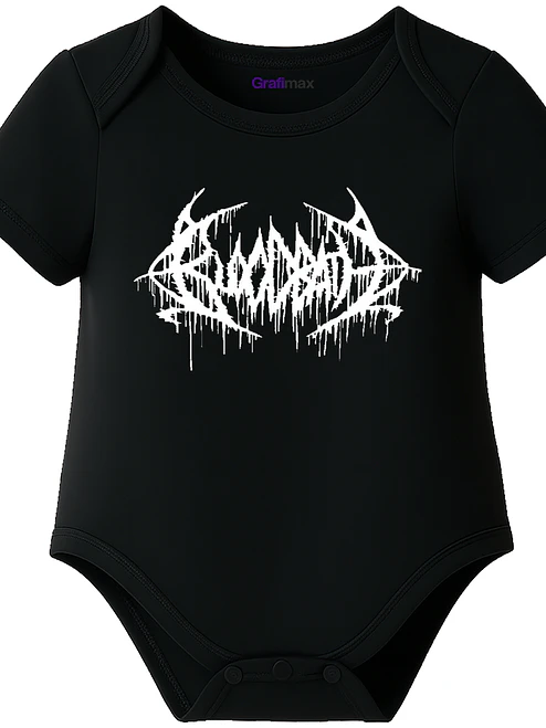 Body Bebé Pilucho Manga Corta Bloodbath Metal Grafimax 1
