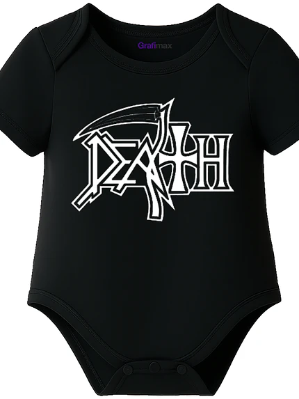 Body Bebé Pilucho Manga Corta Death Metal Grafimax 1