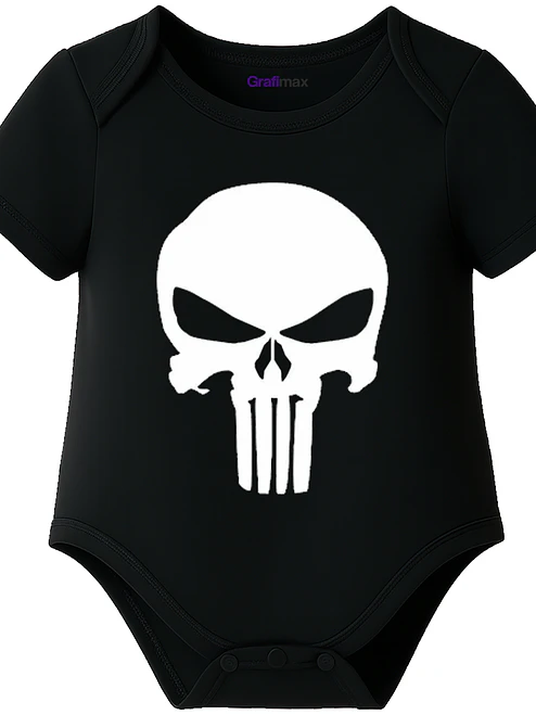 Body Bebé Pilucho Manga Corta Superhéroe Punisher Grafimax 1