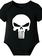Body Bebé Pilucho Manga Corta Superhéroe Punisher Grafimax - Miniatura 1