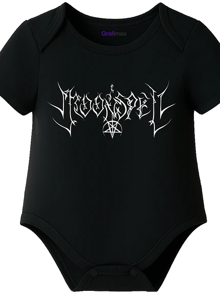 Body Bebé Pilucho Manga Corta Moonspell Metal Grafimax 1