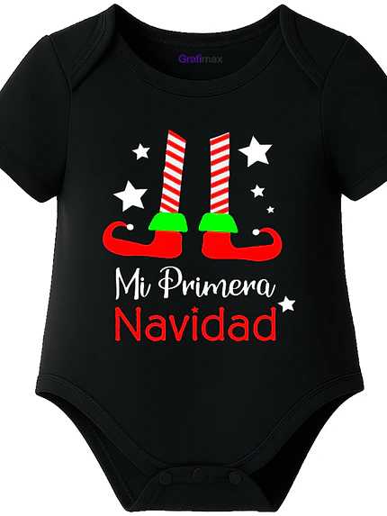 Body Bebé Pilucho Mi Primera Navidad Duendecito Grafimax 1