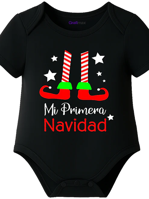 Body Bebé Pilucho Mi Primera Navidad Duendecito Grafimax 1