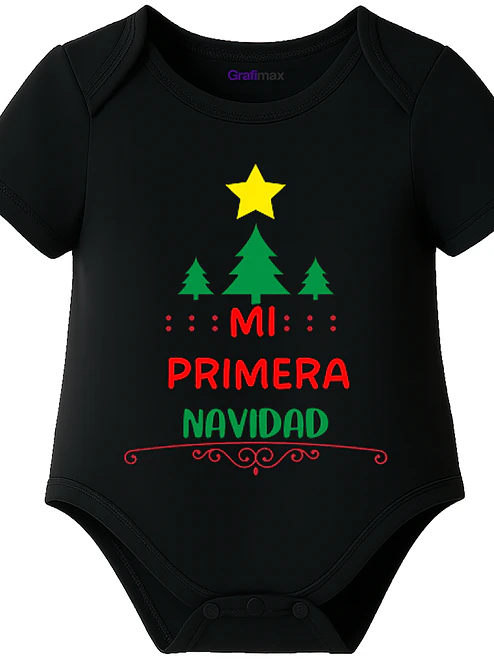 Body Bebé Pilucho Mi Primera Navidad Arbolitos Grafimax 5