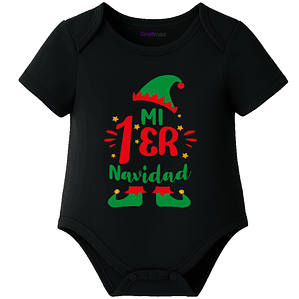 Body Bebé Pilucho Mi 1Era Navidad Duendecitos Grafimax