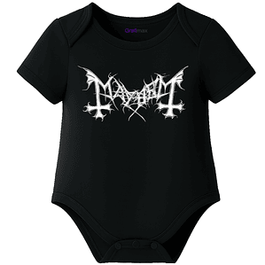 Body Bebé Pilucho Manga Corta Mayhem Metal Grafimax