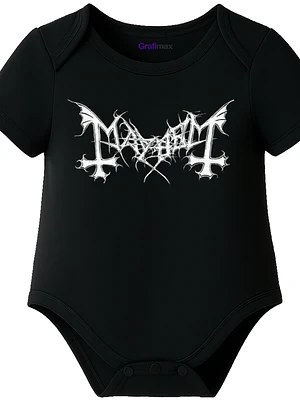 Body Bebé Pilucho Manga Corta Mayhem Metal Grafimax