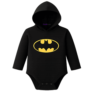 Body Pilucho Con Gorro Algodón Superheroes Batman Grafimax