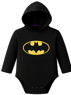 Body Pilucho Con Gorro Algodón Superheroes Batman Grafimax