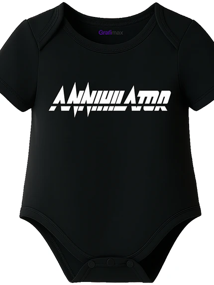 Body Bebé Pilucho Manga Corta Annihilator Metal Grafimax 1