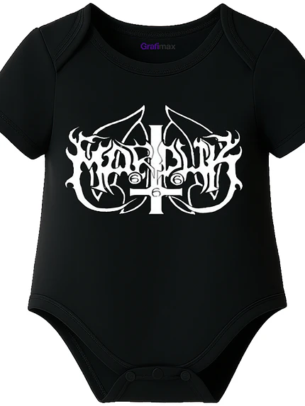 Body Bebé Pilucho Manga Corta Marduk Metal Grafimax 1