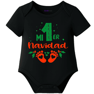 Body Bebé Pilucho Mi 1Era Navidad Piecitos Grafimax