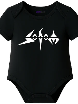 Body Bebé Pilucho Manga Corta Sodom Rock Metal Grafimax