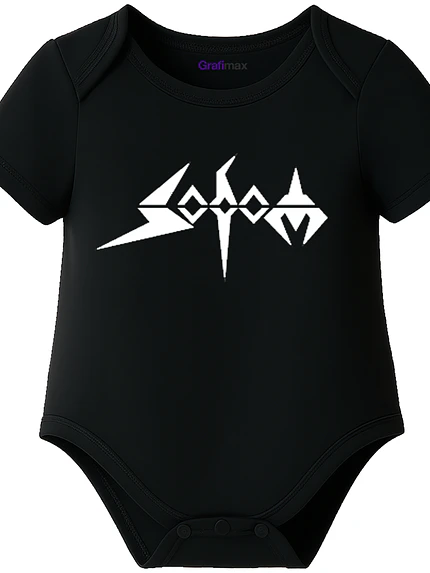 Body Bebé Pilucho Manga Corta Sodom Rock Metal Grafimax 1