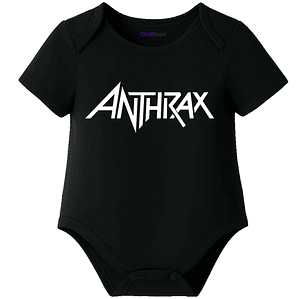 Body Bebé Pilucho Manga Corta Anthrax Rock Metal Grafimax