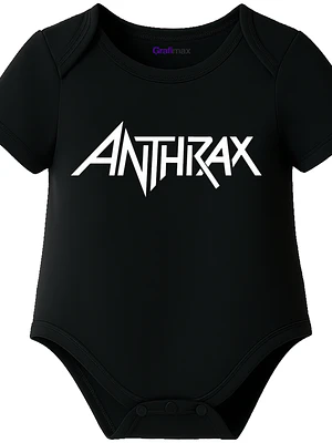 Body Bebé Pilucho Manga Corta Anthrax Rock Metal Grafimax