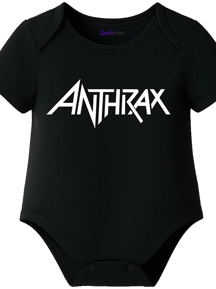 Body Bebé Pilucho Manga Corta Anthrax Rock Metal Grafimax 1