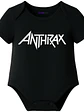 Body Bebé Pilucho Manga Corta Anthrax Rock Metal Grafimax - Miniatura 1