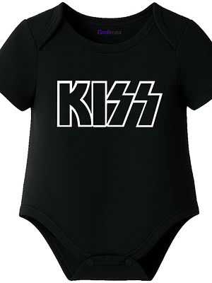 Body Bebé Pilucho Manga Corta Kiss Rock Metal Grafimax