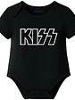 Body Bebé Pilucho Manga Corta Kiss Rock Metal Grafimax - Miniatura 1
