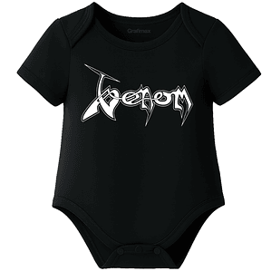 Body Bebé Pilucho Manga Corta Venom Rock Metal Grafimax